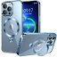 CSZENMEN【CD MagSafeリング・スタンド一体】iPhone13 Pro Max 用クリアケース[MagSafe対応・隠しスタンド] [本体の色・メッキバンパー]ストラップホール付き 角度調整可 米軍MIL規格取得・耐衝撃 アイホン13 Pro Max透明ケース スマホケース13プロマックス人気6.7インチ