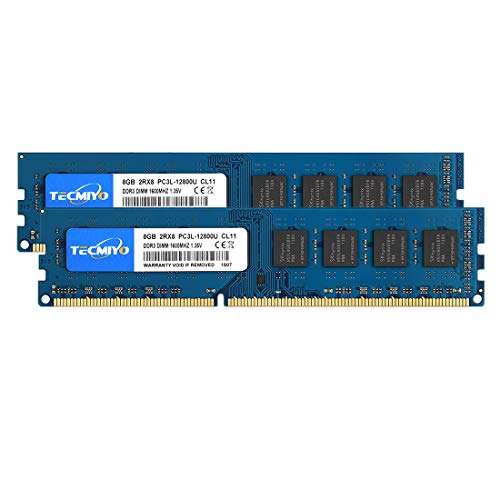 テクミヨ デスクトップPC用 メモリ1.35V (低電圧) 16GB DDR3L 1600 PC3L-12800 8GB×2枚 240Pin CL11 Non-ECC DIMM 対応