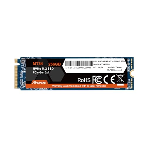 MMOMENT MT34 256GB NVMe M.2 2280 内蔵SSD PCIe Gen3x4