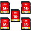 Gigastone SD 16GB 5祻å SDHC ꡼ ® եHD ӥǥ SD card ǥ륫 Full HD UHS-I U1 Class 10 ߥ˥5