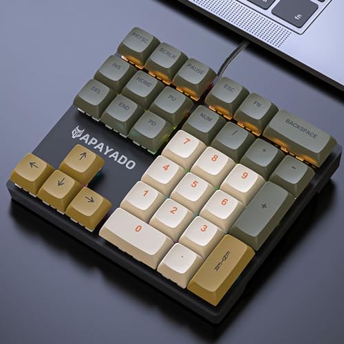 BRIMFORD テンキー テンキー メカニカル テンキー 有線 メカニカルキーボード 赤軸 メカニカルテンキー ナンバーパッド number pad メカニカルテンキーボード テンキーパッド テンキー usb Type-c接続 ノートパソコン デスクトップPC用 4種バックライト付き 33キー 数字