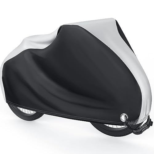 Smilemoon 自転車カバー 210D サイクルカバー 厚手 防犯 防風 防塵 耐熱 UVカット 撥水加工 破れにくい..