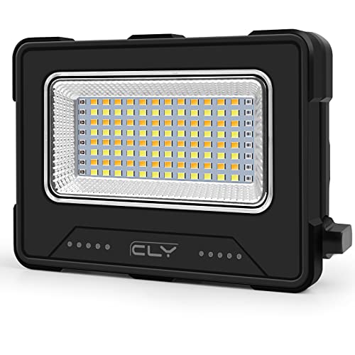 楽天プロジェクトC　楽天市場店CLY LED 投光器　作業灯　ランタン　昼光色　自然色　電球色　SOS点灯　4色切替・5段階調光　高輝度　100W相当　USB充電式　10000mAh 　タイプC充電式　ソーラー充電式【最新版】携帯型　懐中電灯　フラッドライト　LEDライト　キャンプライト　防塵・防水仕様　マグネッ