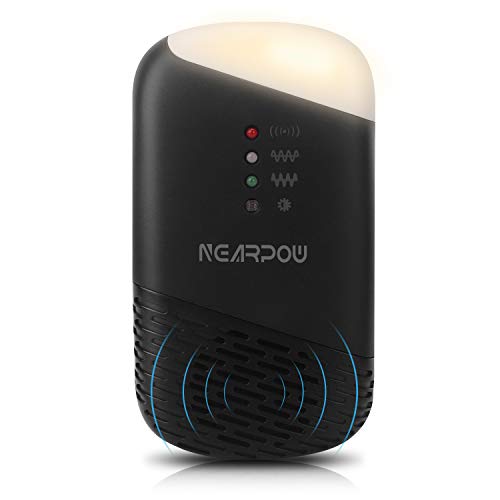 NEARPOW ネズミ 駆除 超音波 ネズミ撃退器 電磁波＋4種類超音波 業界最大有効範囲150平米(約100畳) コンセント式 PSE認証済み 日本語取扱説明書付き 便利衛生 無毒無臭 (ブラック)