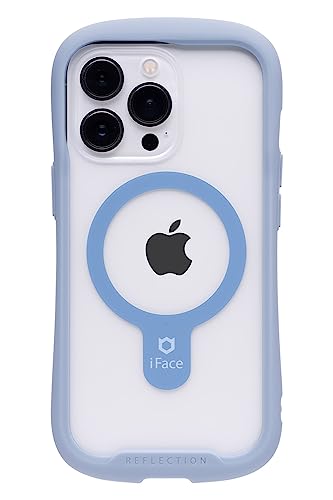 iFace Reflection Magnetic iPhone 13 Pro ケース MagSafe 対応 クリア 強化ガラス (ペールブルー)【アイフェイス アイフォン13プロ 用 カバー 耐衝撃 透明 ストラップホール】
