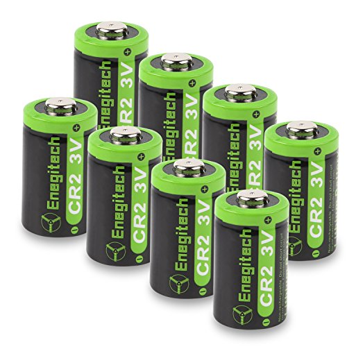 Enegitech CR2リチウム電池 3V 非充電式 カメラ用 懐中電灯 デジタルカメラ ビデオカメラ トーチ ベイモニター用のPTC保護付き 8個