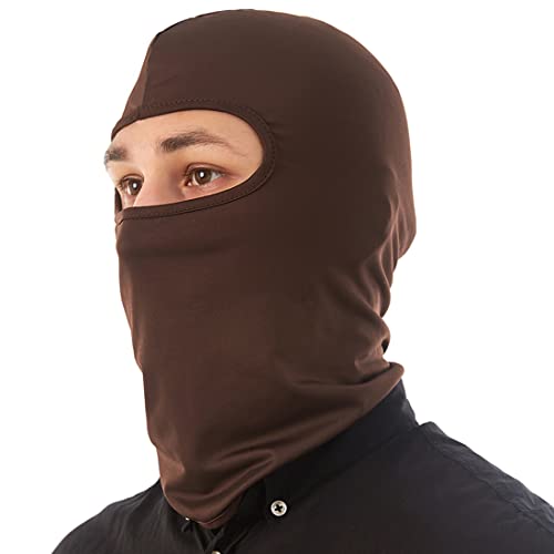 [Trifong] フルフェイスマスク フェイスカバー 冷感 通気性 覆面 目出し帽 バイク マスク 防晒 吸汗速乾 ?性 フェイスマスク 夏用 バラクラバ 紫外線軽減 (コーヒー)