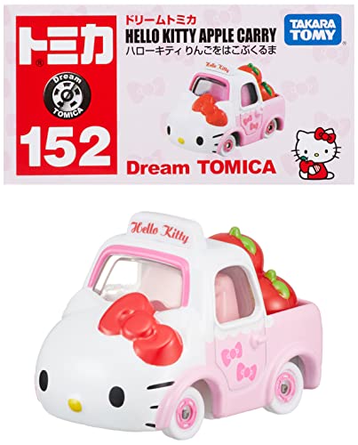 RA:タカラトミー『 トミカ ドリームトミカ No.152 ハローキティりんごをはこぶくるま 』 ミニカー 車 おもちゃ 男女両用 3歳以上 箱入り 玩具安全基準合格 STマーク認証 TOMICA TAKARA TOMY