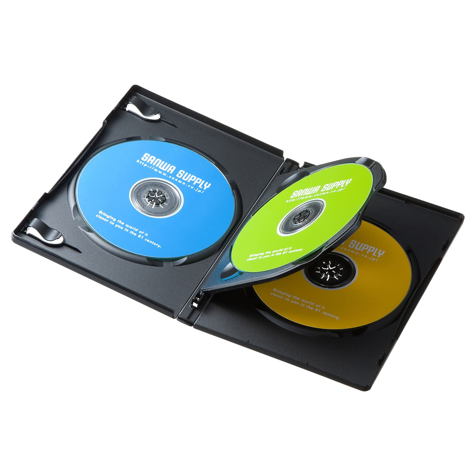RAサンワサプライ DVDトールケース(3枚収納・10枚セット・ブラック) DVD-TN3-10BKN