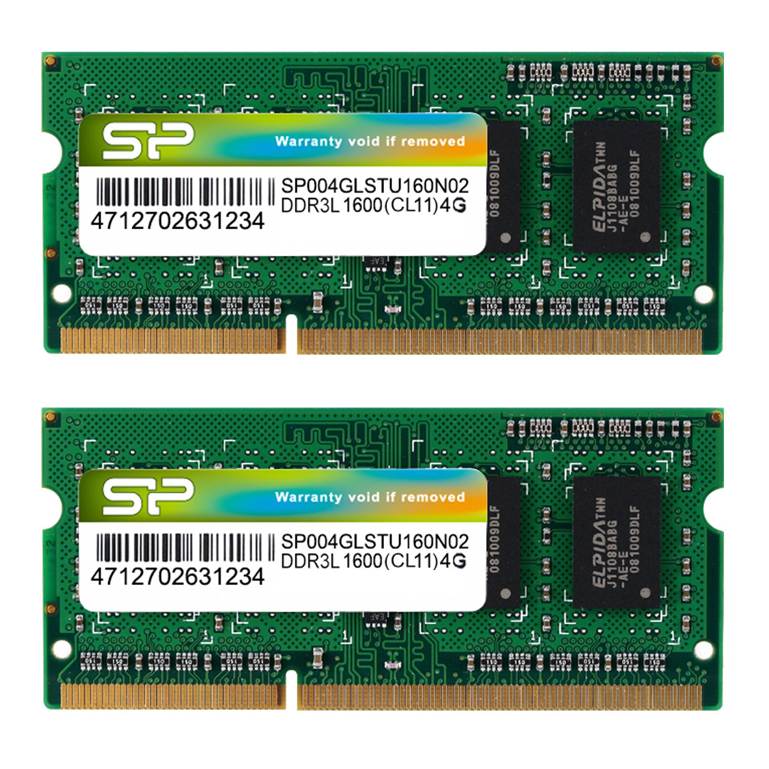 RASP Silicon Powerシリコンパワー ノートPC用メモリ 1.35V (低電圧) DDR3L 1600 PC3L-12800 4GB×2枚 204Pin Mac 対応 SP008GLSTU160N22