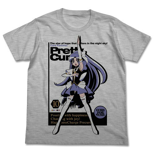 【送料無料対象商品】コスパ ハピネスチャージプリキュア！ キュアフォーチュンTシャツ HEATHER GRAY 【ネコポス/ゆうパケット対応】のサムネイル