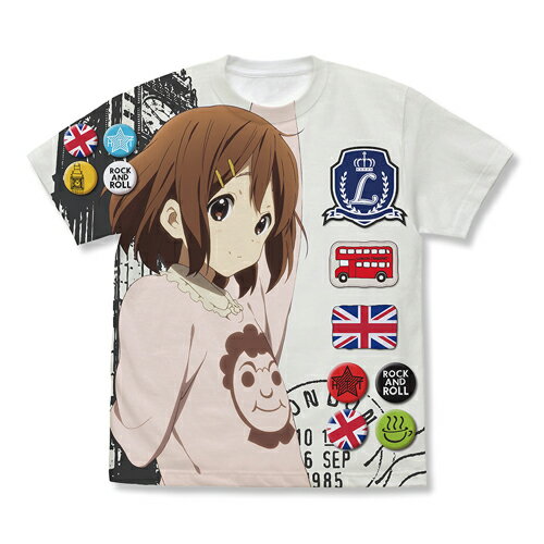 【送料無料対象商品】コスパ けいおん！ 平沢唯 フルグラフィックTシャツ the UK Ver. WHITE【ネコポス/ゆうパケット対応】【2026年3月発売予定 予約商品】