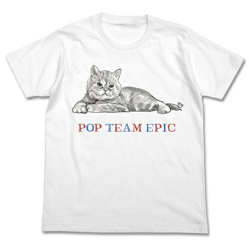 【送料無料対象商品】コスパ ポプテピピック ポプテピピック猫 Tシャツ WHITE【ネコポス/DM便対応】【5月発売予定 予約商品】