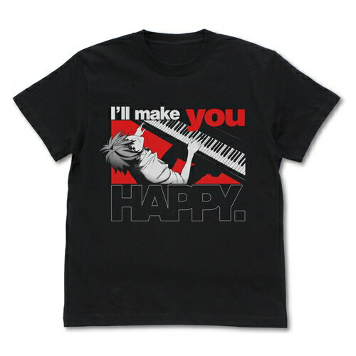 【送料無料対象商品】コスパ EVANGELION 渚カヲルとピアノ Tシャツ BLACK【ネコポス/ゆうパケット対応】のサムネイル