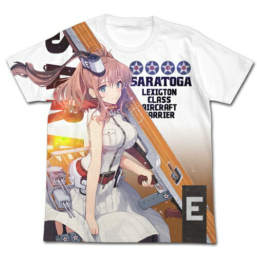 コスパ 艦隊これくしょん -艦これ- サラトガ フルグラフィックTシャツ WHITE