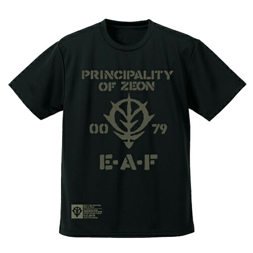 【送料無料対象商品】コスパ 機動戦士ガンダム ジオン地球方面軍 ドライTシャツ BLACK【ネコポス/ゆうパケット対応】