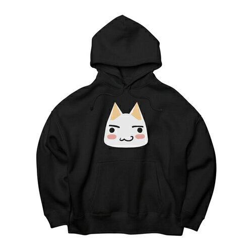 コスパ どこでもいっしょ どこでもいっしょ トロ フェイス ビッグシルエットプルオーバーパーカー BLACK