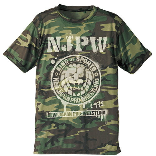 【送料無料対象商品】コスパ 新日本プロレスリング ライオンマーク カモフラージュドライTシャツ WOOD LAND【ネコポス/ゆうパケット対応】のサムネイル