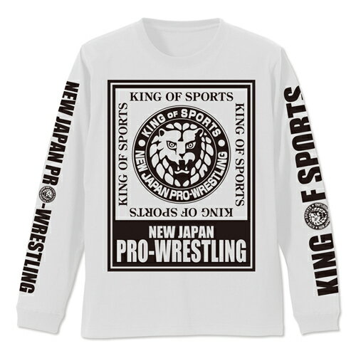 【ネコポス/ゆうパケット対応】コスパ 新日本プロレスリング ライオンマーク ビッグシルエットロングスリーブTシャツ WHITEのサムネイル