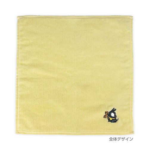 【ネコポス/ゆうパケット対応】コスパ らんま1／2 Pちゃん 刺繍ハンドタオル LIGHT YELLOW【5月発売予定 予約商品】