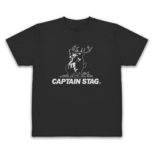 【送料無料対象商品】コスパ 『ゆるキャン△』× キャプテンスタッグ 『ゆるキャン△』×キャプテンスタッグ ドライTシャツ BLACK【ネコポス/ゆうパケット対応】【5月発売予定 予約商品】