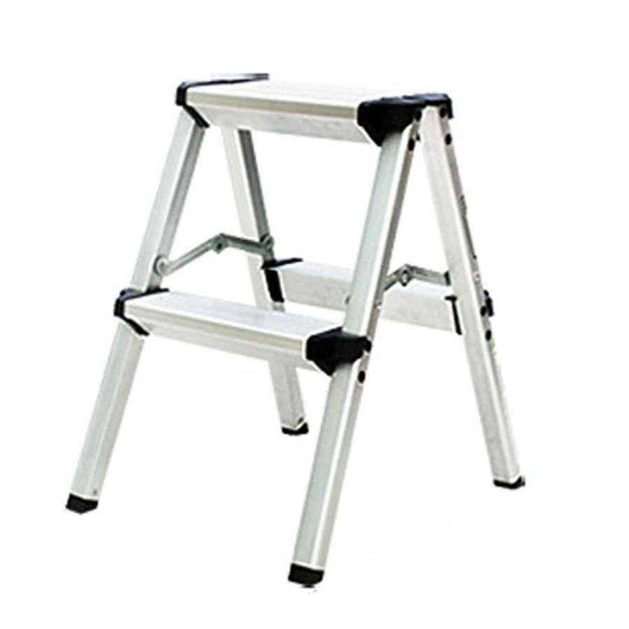 脚立2段 梯子 アルミ 脚立 折りたたみ ミニ 軽量 きゃたつ 踏み台 耐荷重150KG 滑り止め付き ステップ..