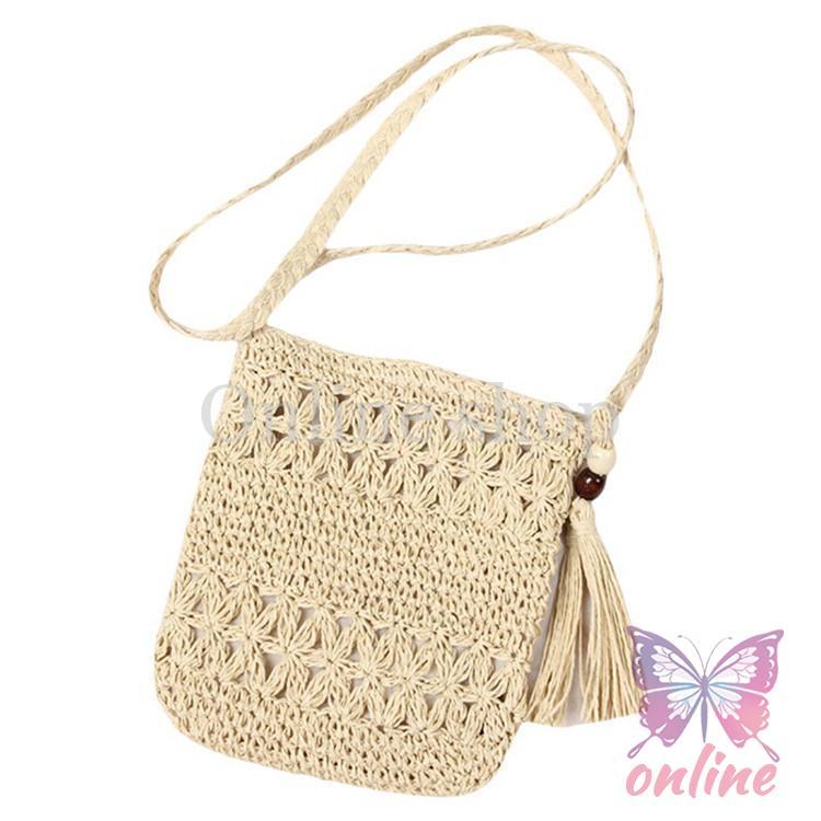 かごバッグ レディース ショルダーバッグ 斜めがけ　麦わらバッグ ピクニック 海 ビーチ 夏バッグ 麦わ..