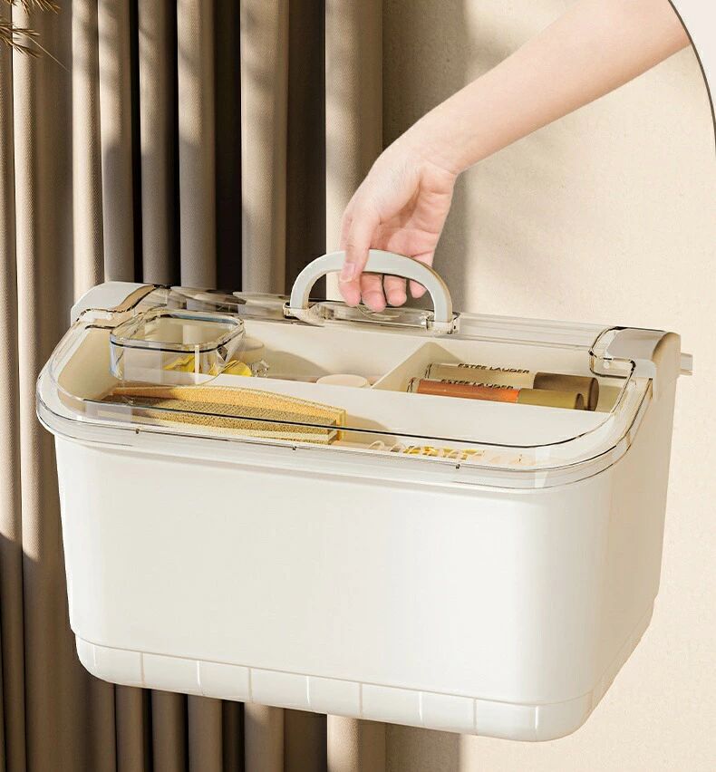 ネイル用品収納ケース 収納ボックス ネイルボックス 2段 大容量 小物入れ 小物収納 ネイルライト ジェ..