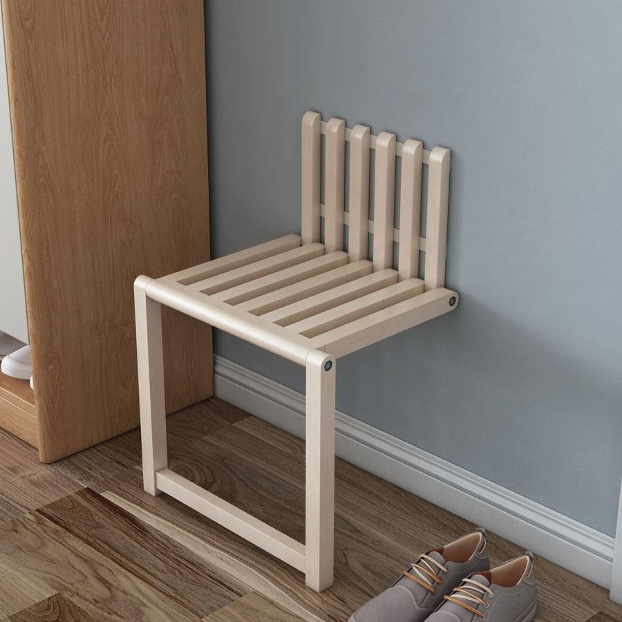 玄関用 椅子玄関用折りたたみ椅子、壁付折りたたみ椅子、変更靴ベンチ、玄関ベンチ 玄関椅子壁掛け式 スツール、多目的 防水 シャワーチェア、folding Chair 腰