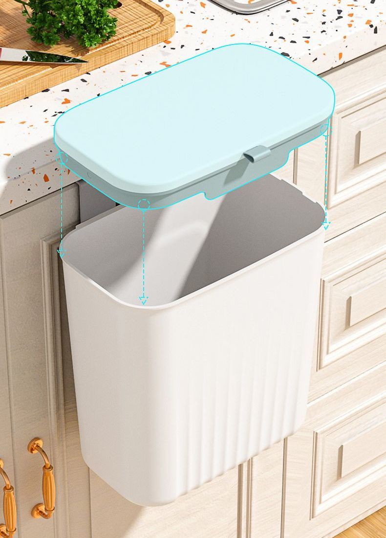 【 】 ゴミ箱 壁掛け ダストボックス 吊り下げ ぶら下げ シンク扉 蓋 フタ付き スライド式 キッチン 生..