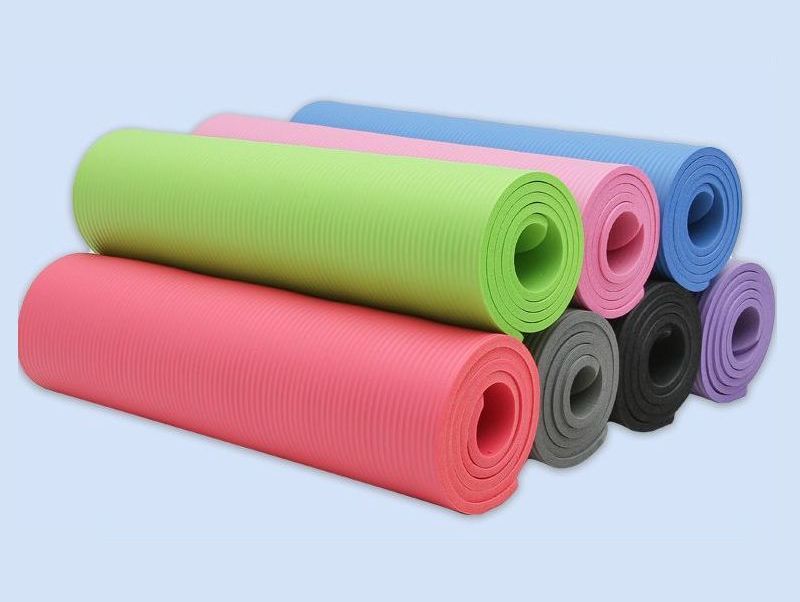 ヨガマット ストラップ付 183cm 幅61cm 厚1cm ストレッチマット ベルト付 ピラティス ワークアウト エ..