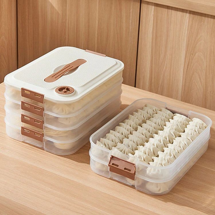 【 】冷蔵庫収納ボックス 餃子収納ケース 冷凍ケース 冷蔵庫 冷凍餃子 多層 食品級ケース 家庭用 餃子..