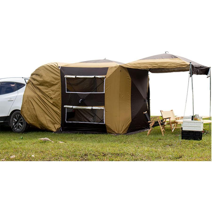 車中泊 キャンプ アウトドア タイトル リアゲート カーサイドタープ トランクテント SUVラポップアップ..