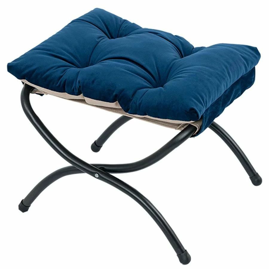 金属製の脚を備えた折りたたみ式スツールオットマン モダンな小さなアクセントの取り外し可能なオットマン ポータブルで快適な綿の滑り