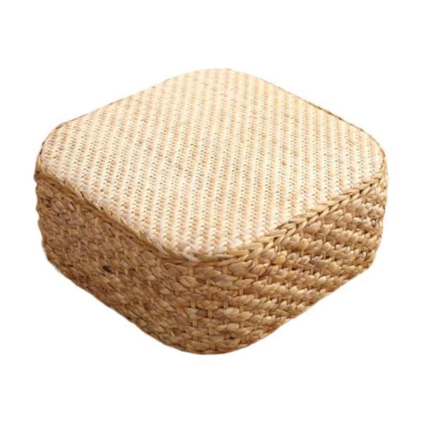 ラタンシートクッション フロアピロー 農家 ティーハウス レストラン ライトスクエアスツール