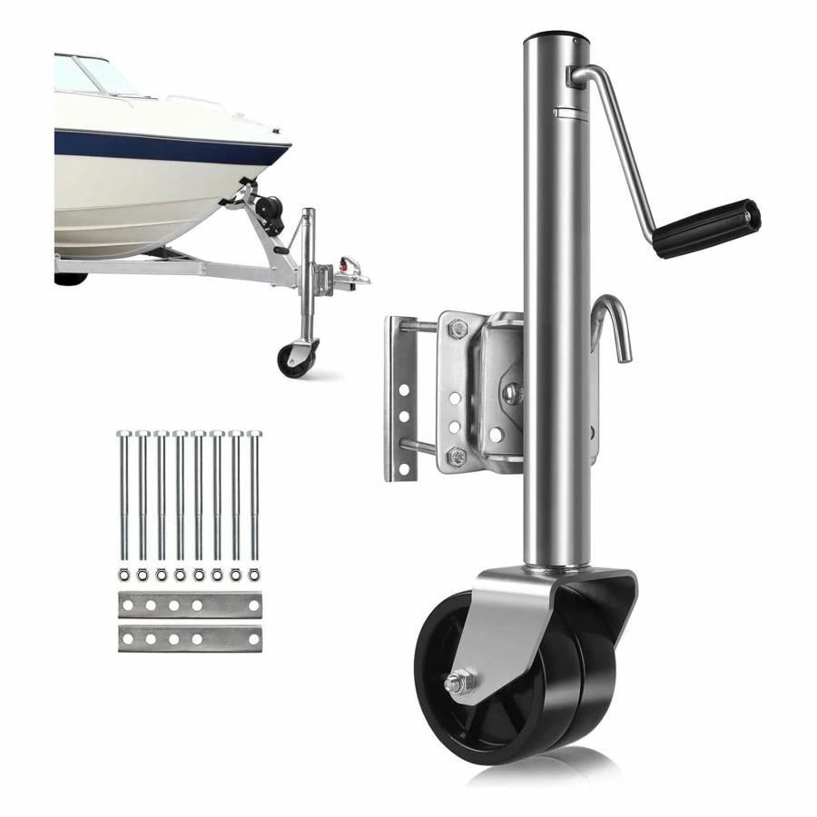 トレーラージャッキ クランプトップ風、耐荷重800kg 伸縮タイプ/軽トレーラー 普通、キャラバンアクセ..