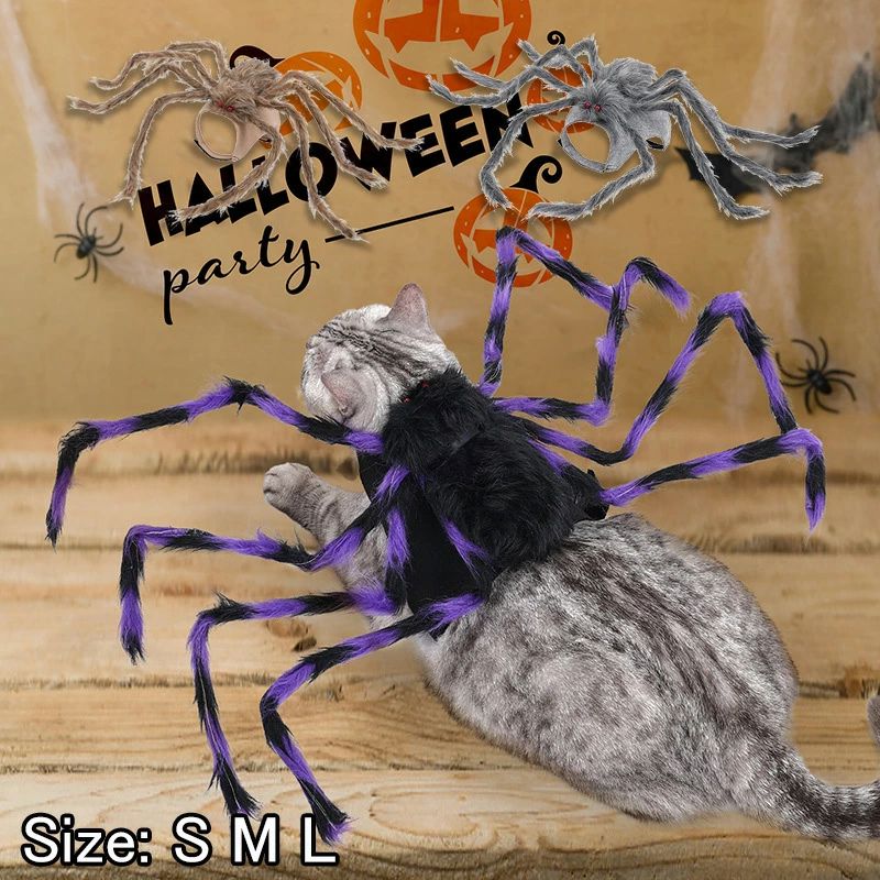 【超特価】【動画あり】 ハロウィン ペット服 大きい クモ 変身 犬 猫 服 コスプレ ペット服 Halloween