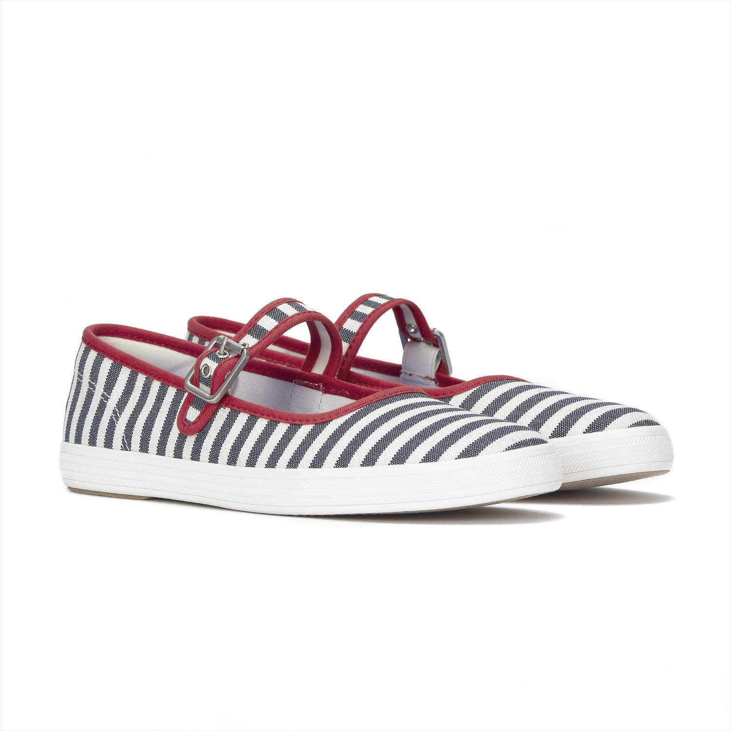 樂天商城 - 【Keds 公式】 MAISIE MARY JANE PRINTED STRIPE TWILL【ケッズ 公式】メイジー メリー ジェーンプリンティド ストライプ ツイル Keds ケッズ シューズ・靴 メリージェーン ホワイト/ネイビー/レッド WF69330