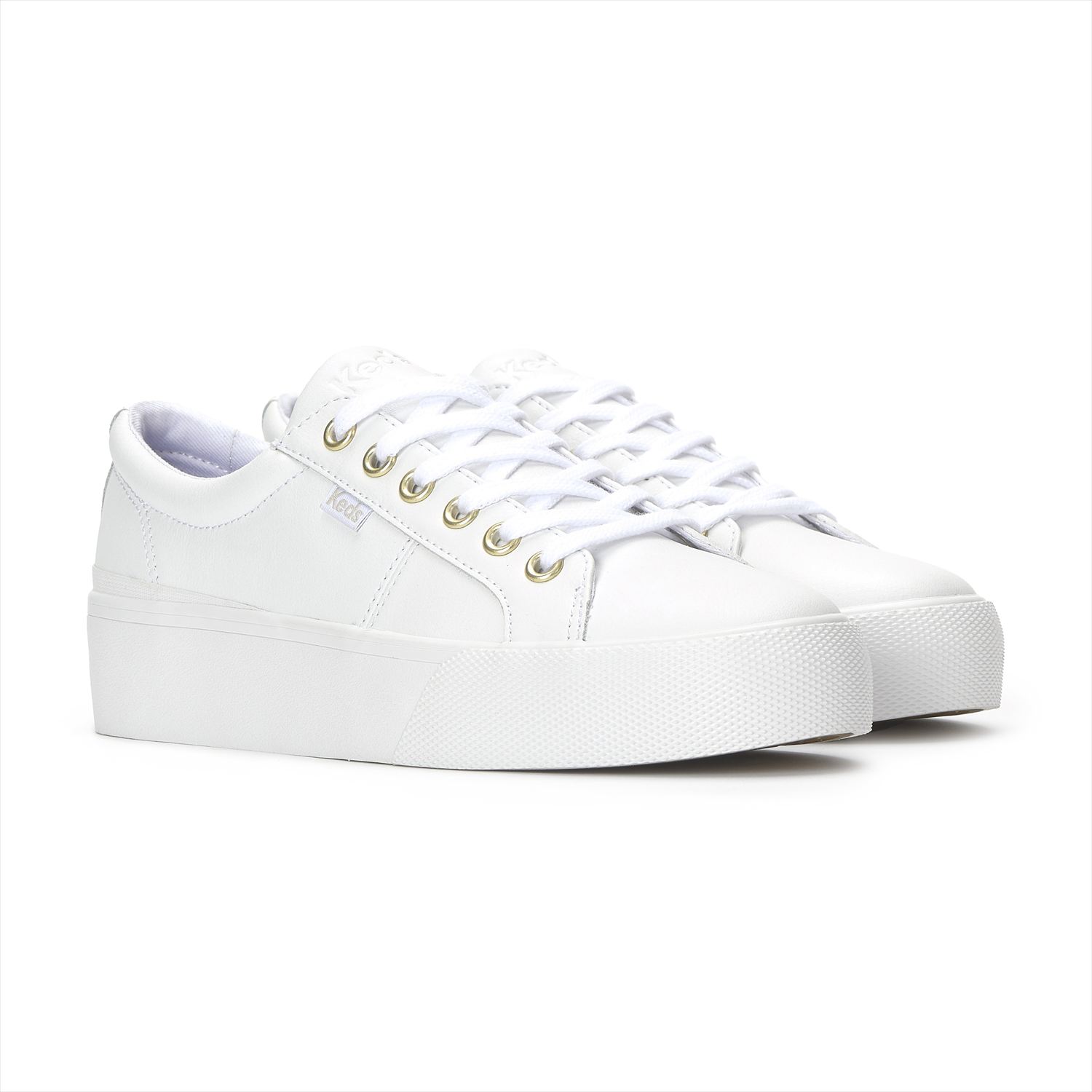 乐天商城 - 【Keds 公式】JUMP KICK DUO LEATHER【ケッズ 公式】ジャンプ キック デュオ レザー Keds ケッズ シューズ・靴 スニーカー ホワイト/ゴールド WH68236