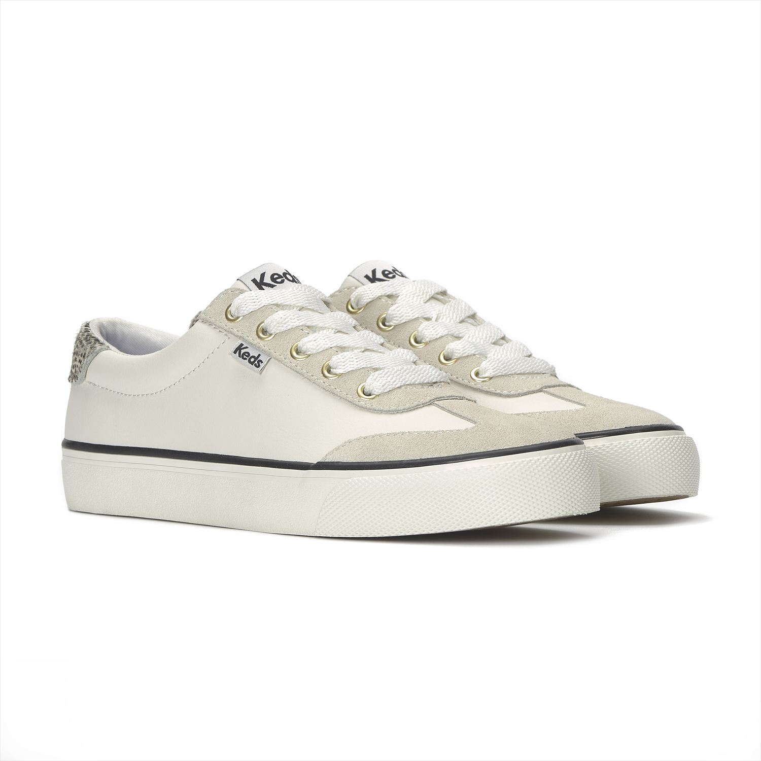 乐天商城 - 【Keds 公式】JUMP KICK T-TOE LEATHER/SUEDE HAIR CALF HEEL【ケッズ 公式】ジャンプ キック T-トゥ レザー/スエード ヘアー カーフヒール Keds ケッズ シューズ・靴 スニーカー シーソルト/オートミール WH68631