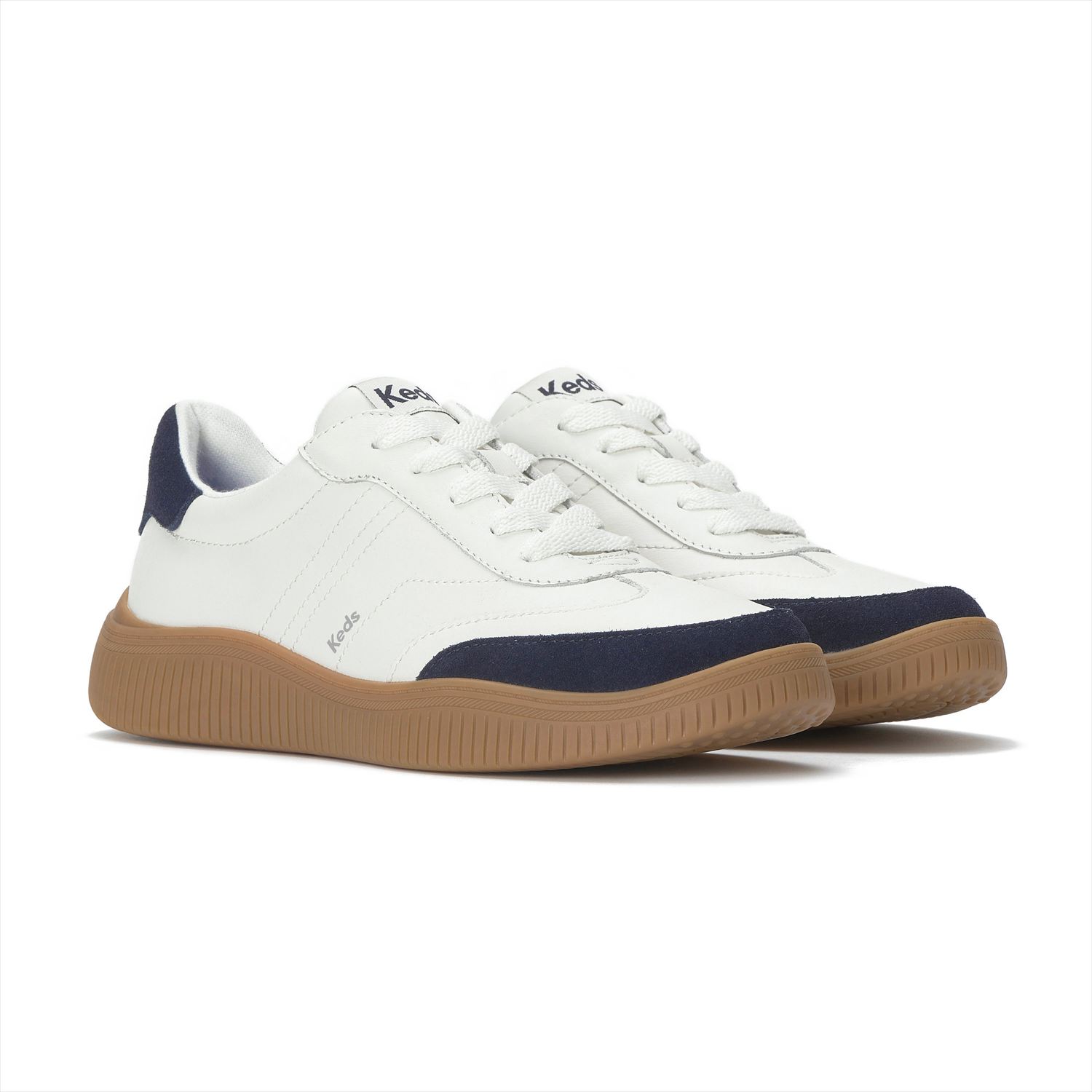 樂天商城 - 【Keds 公式】CONTEST LEATHER/SUEDE【ケッズ 公式】コンテスト レザー/スエード Keds ケッズ シューズ・靴 スニーカー スノーホワイト/ネイビーブレザー WH69399