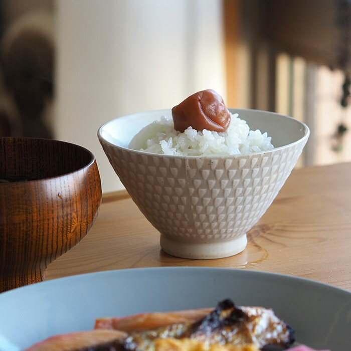オリメ P鹿の子 茶碗 大 ホワイト / ORIME / 波佐見焼 波佐見焼き 茶碗 飯碗 陶器 和食器 手作り 日本製 アイユー aiyu