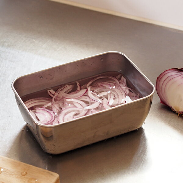 家事問屋　スタッキングザル用角バット　/　キッチンツール キッチン道具 料理道具 台所道具 調理グッズ 調理道具 燕三条 食洗機対応 シンプル 便利 便利グッズ 日本製 2