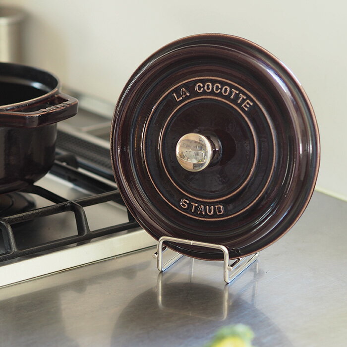 家事問屋 鍋蓋置き / キッチンツール キッチン道具 料理道具 台所道具 調理グッズ 調理道具 燕三条 食洗機対応 シン（2枚目）