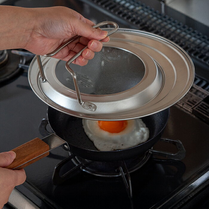 家事問屋 フライパンカバー 18-22 / バケツ 直火 スタッキング ステンレス 煮沸消毒 つけ置き 小さめ コンパク（2枚目）