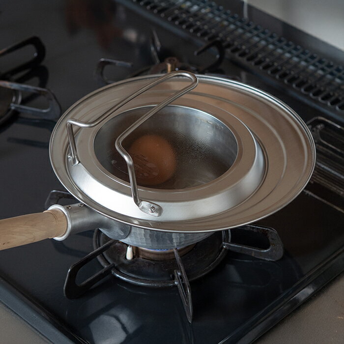 家事問屋 フライパンカバー 18-22 / バケツ 直火 スタッキング ステンレス 煮沸消毒 つけ置き 小さめ コンパク（3枚目）