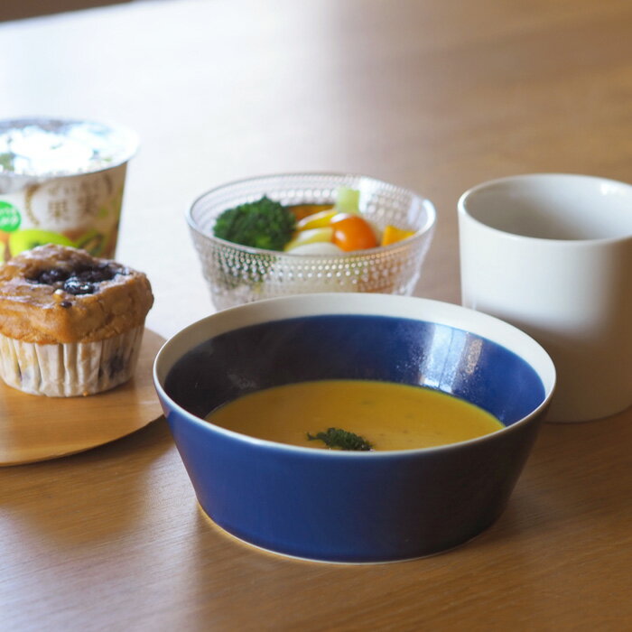 Rakuten - 【お買い物マラソン クーポン対象】yumiko iihoshi porcelain × 木村硝子店 dishes bowl M ink blue / ディシィーズ インクブルー / イイホシユミコ ギフト レンジ可 食洗機可