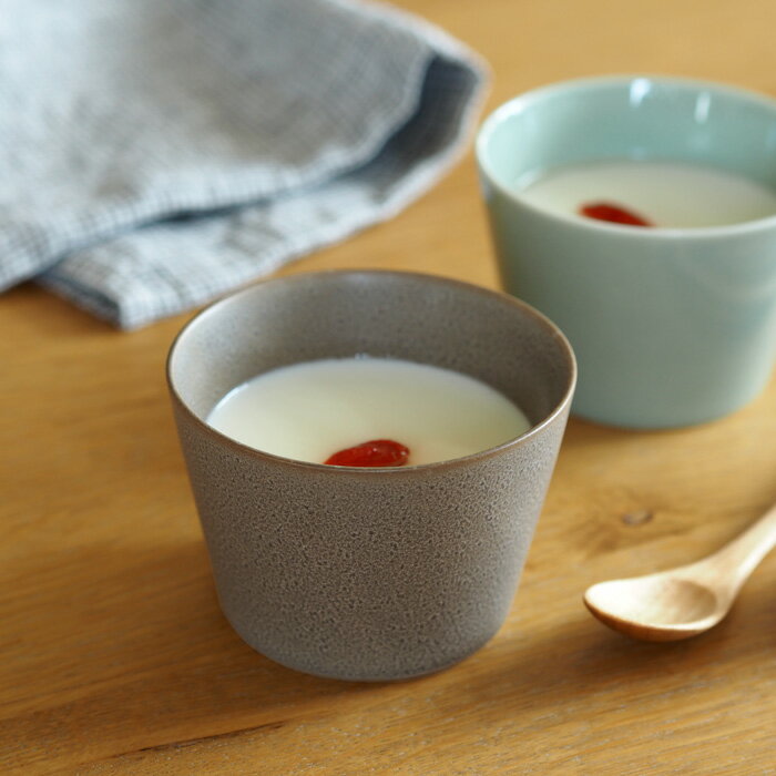 yumiko iihoshi porcelain × 木村硝子店 dishes cup S moss gray matte / ディシィーズ モスグレー マット / フリーカップ 磁器 デザートカップ そば猪口 茶碗蒸し 小鉢 ギフト プレゼント レンジ可 食洗機可