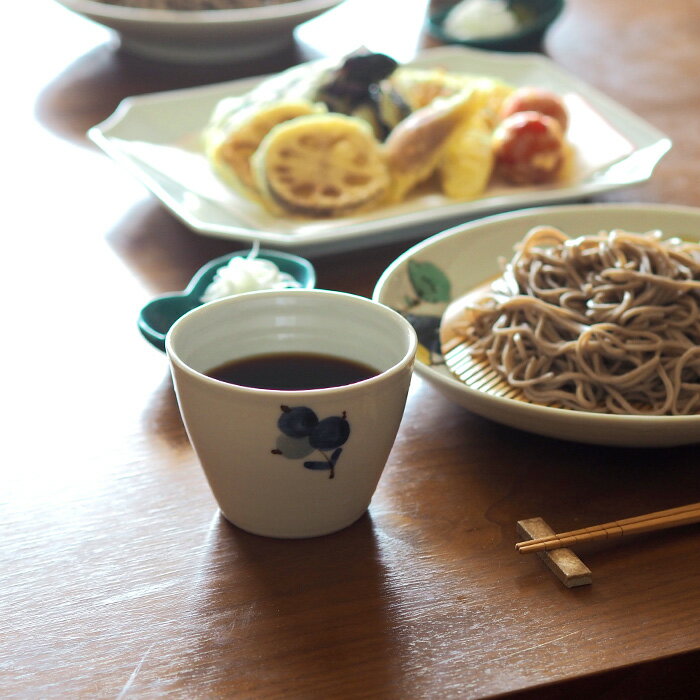 九谷青窯　高原真由美　呉須鉄果実　蕎麦猪口　/　九谷 和食器