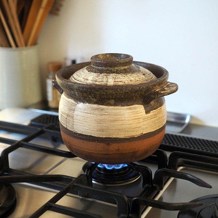 【11/25★最大100％Pバック】ココチ舎　ごはん鍋　2合　/　市野雅利 和食器 丹波焼 陶器 国産 作家もの ..